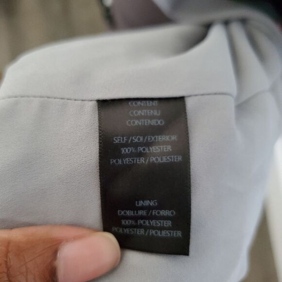 WAYF Women’s Wrap Dress XS Blue Pink Floral Long Sleeve Sheer Romantic - Picture 12 of 13